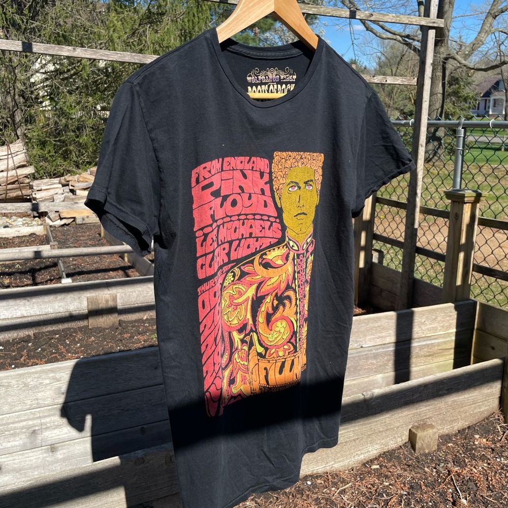 Pink Floyd Music Graphic Band T-Shirt Roots of Rock Black Multi-Color Size M